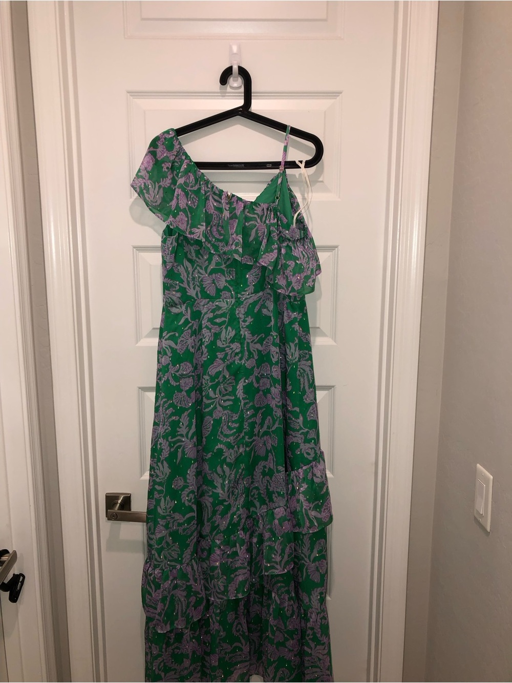 Lilly Pulitzer x Anthropologie Rosalynn Ruffle Maxi Dress Gown sz 8 - Picture 9 of 9